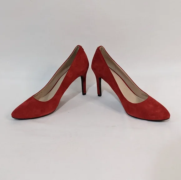Cole Haan Helen Grand OS Red Leather Suede Pumps - Picture 8 of 12